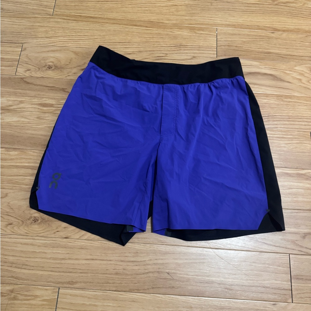 Men's Purple and Black Athletic Shorts